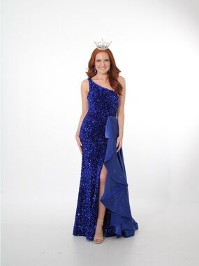 Sherri Hill Royal Blue Pageant Gown